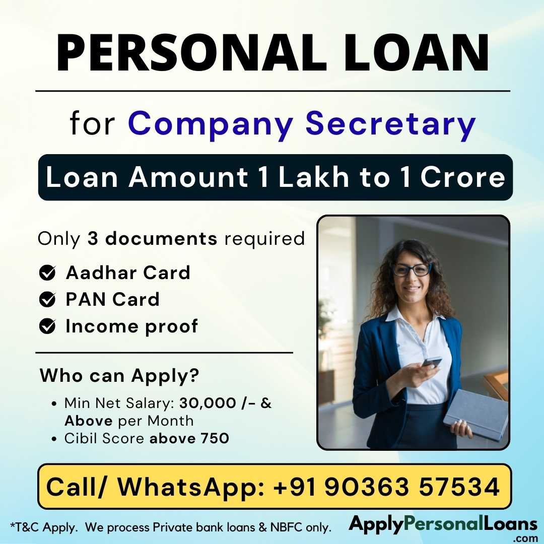 Apply Personal Loan for Company Secretary