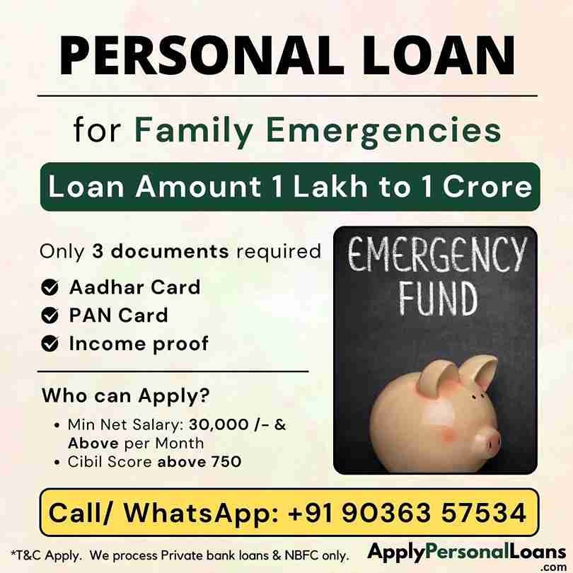 Apply Personal Loan for Family Emergencies