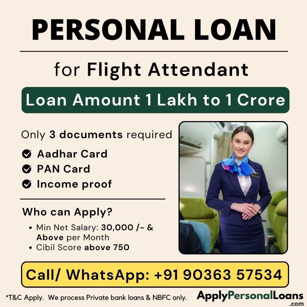 Apply Personal Loan for Flight Attendant