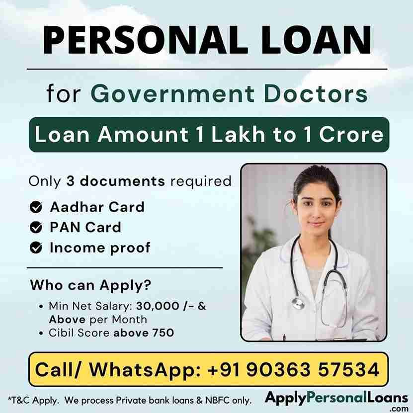 Apply Personal Loan for Government Doctors