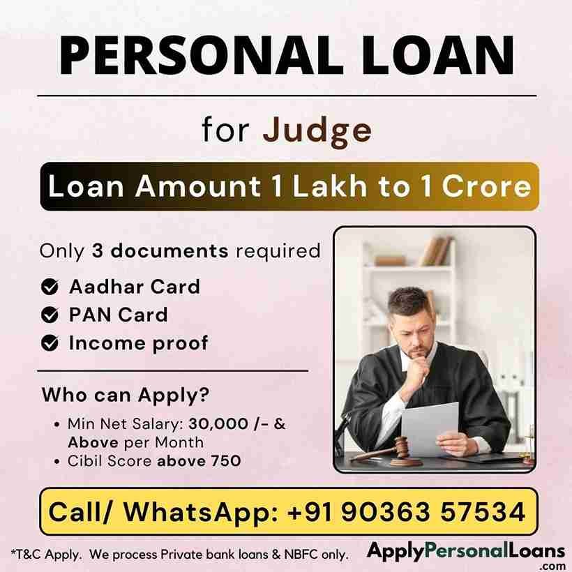 Apply Personal Loan for Judge