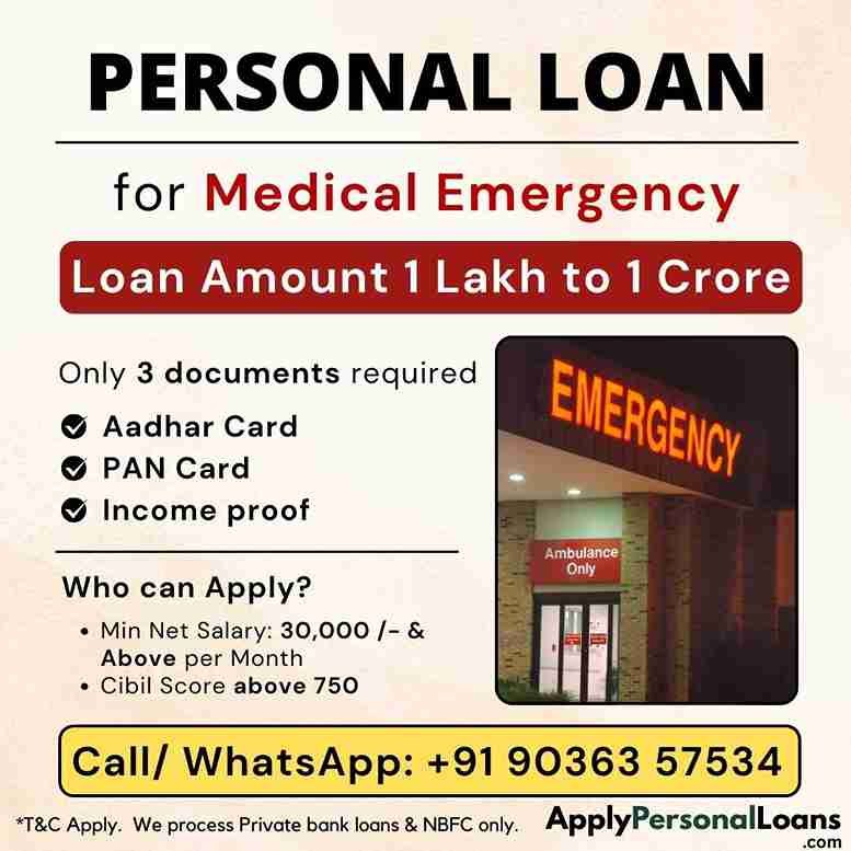 Apply Personal Loan for Medical Emergency