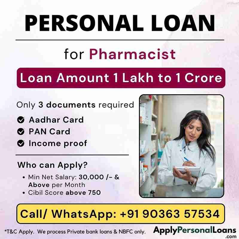 Apply Personal Loan for Pharmacist