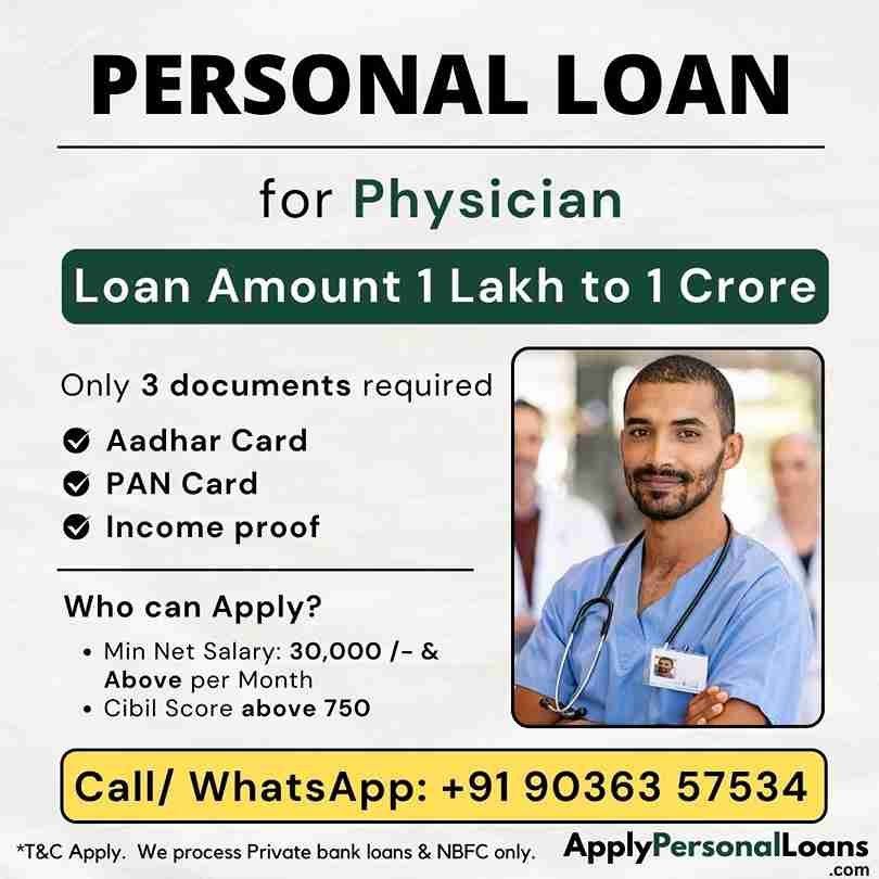 Apply Personal Loan for Physician