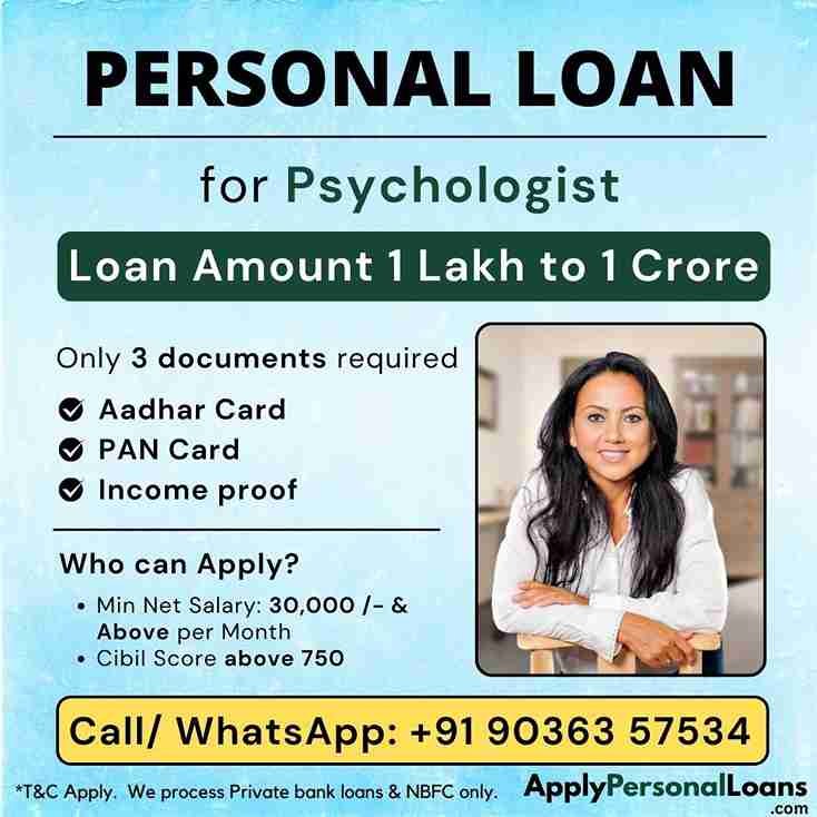 Apply Personal Loan for Psychologist