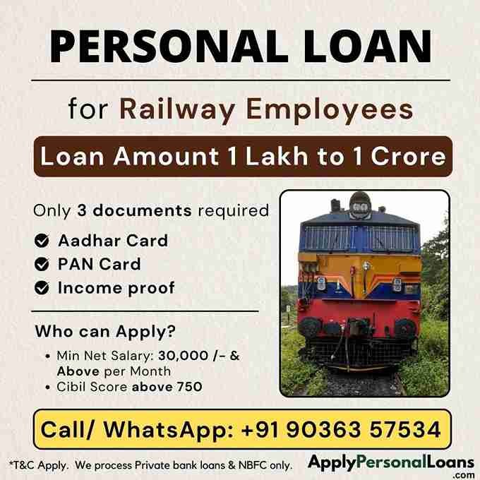 Apply Personal Loan for Railways Employees