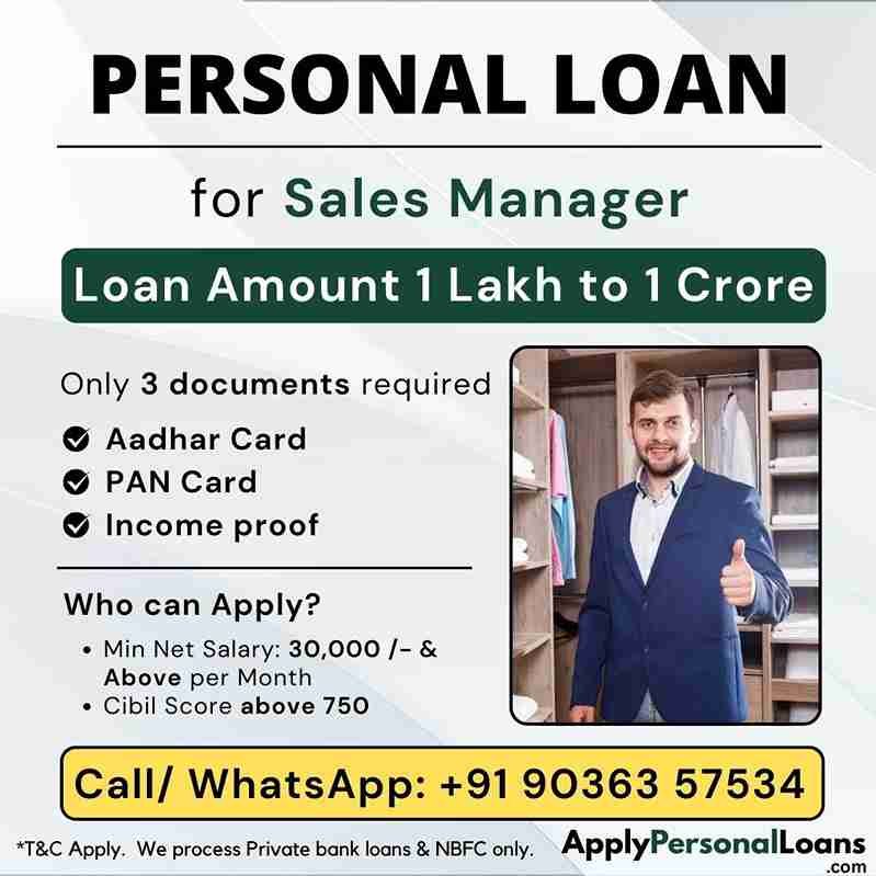 Apply Personal Loan for Sales Manager