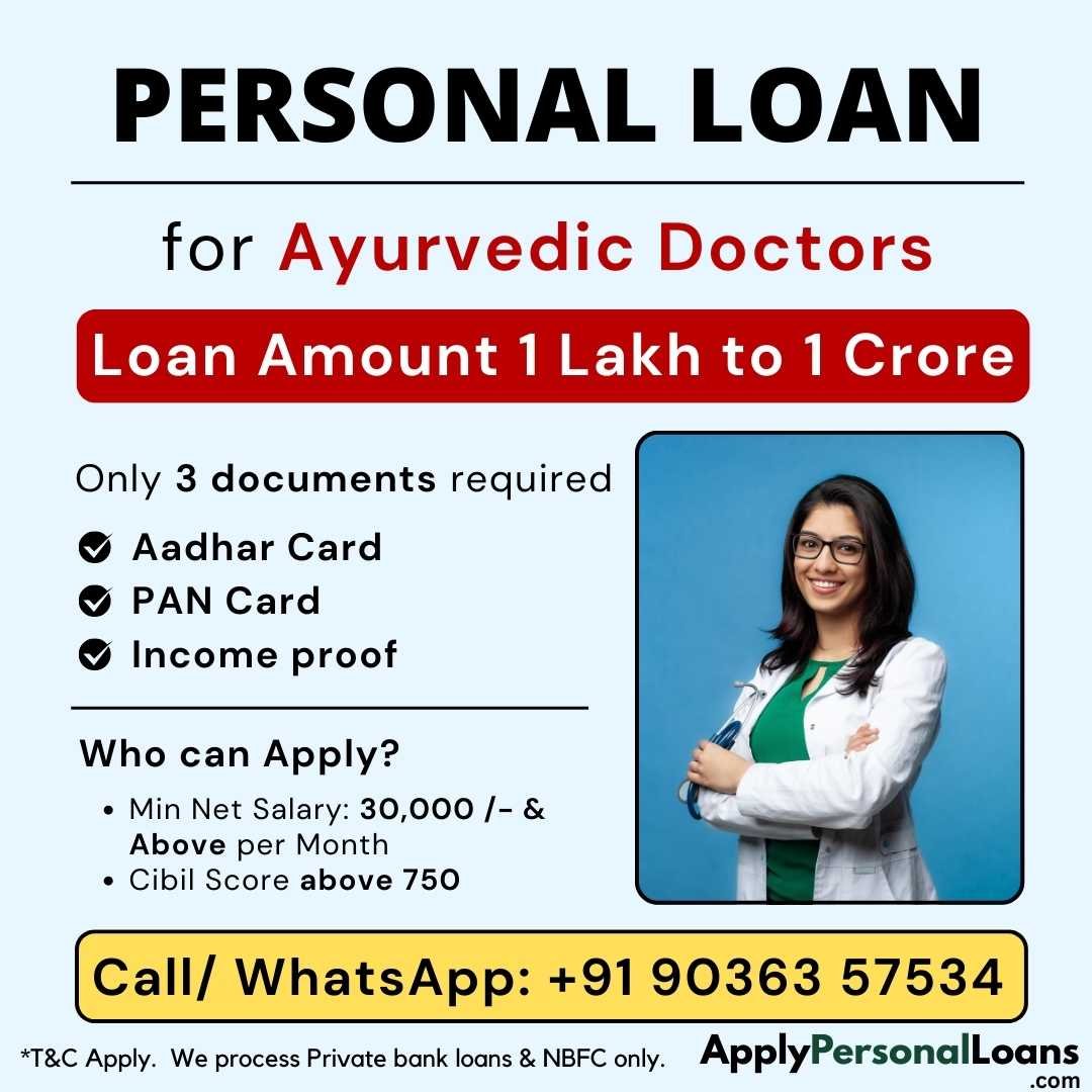 Apply Personal Loan for Ayurvedic Doctors