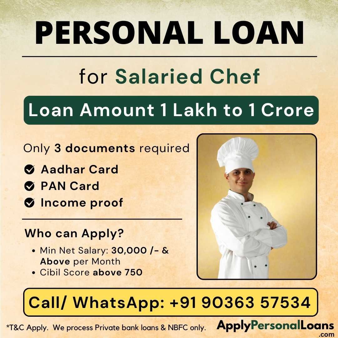 Apply Personal Loan for Chef